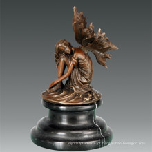 Mitologia Bronze Escultura Flor Fada Decor bronze estátua TPE-809